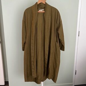 Elizabeth Suzann Linen Trench (L)